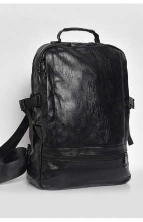 Рюкзак чоловічий з екошкіри чорного кольору 450-51 173446C