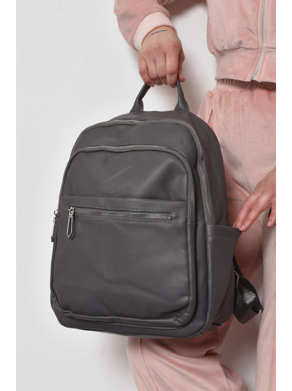 Жіночий рюкзак з екошкіри сірого кольору 521 173479C