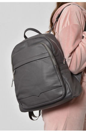 Жіночий рюкзак з екошкіри сірого кольору 8080-6 173483C