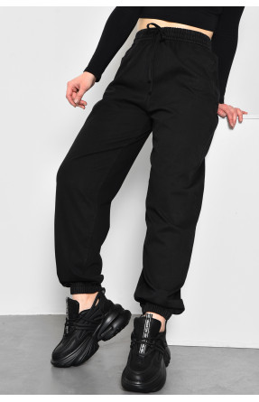 Штани жіночі напівбатальні чорного кольору 4058 173486C
