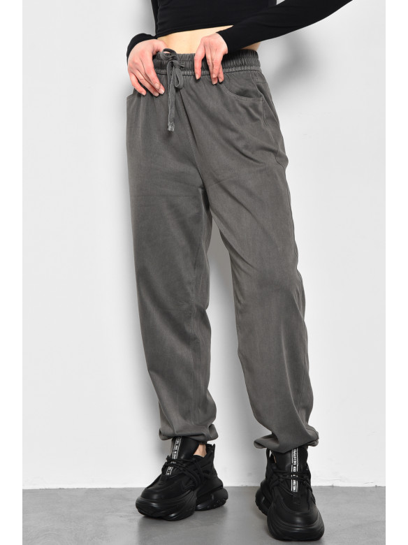Штани жіночі напівбатальні сірого кольору 4058 173491C
