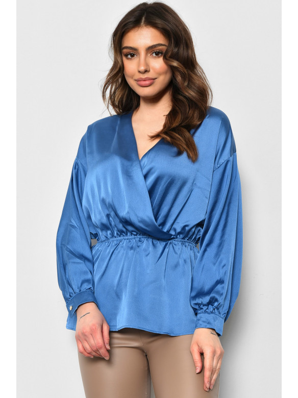 Блуза жіноча блакитного кольору 173765C