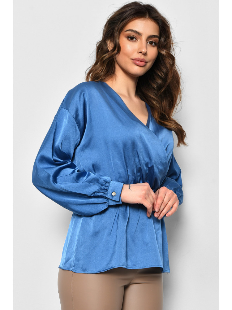 Блуза жіноча блакитного кольору 173765C