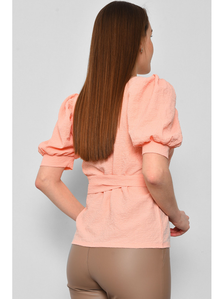 Блуза женская с коротким рукавом розового цвета 173816C