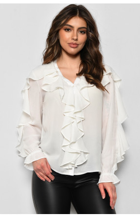 Блуза жіноча  білого кольору 173817C