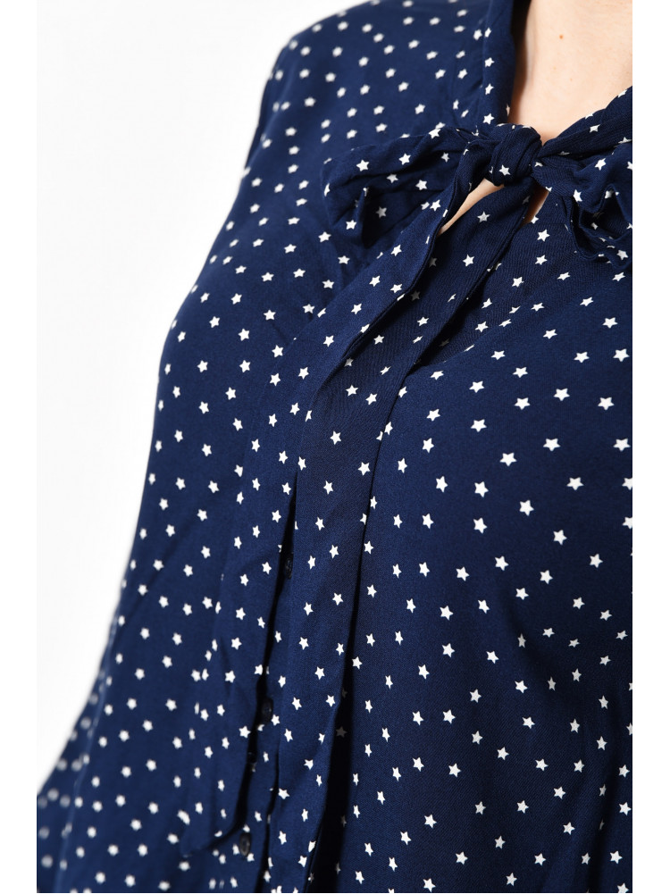 Рубашка женская с принтом темно-синего цвета 173857C