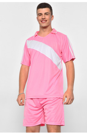 Футбольная форма мужская розового цвета 173890C