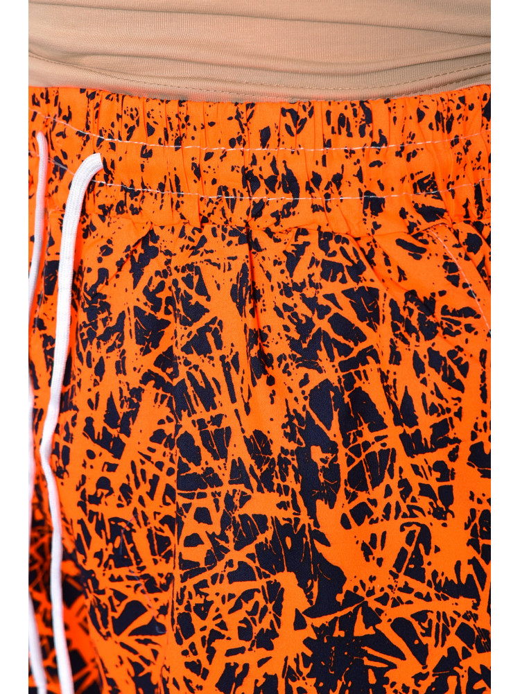 Шорти чоловічі напівбатальні з принтом синьо-помаранчевого кольору 187-1 173964C