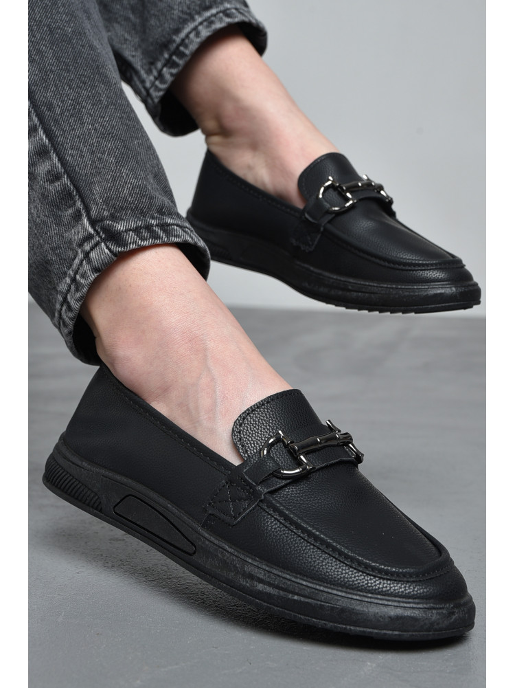 Туфлі-лофери жіночі чорного кольору JН0122-2 174065C