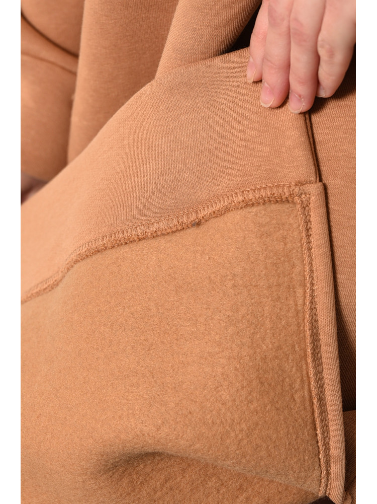 Сукня-худі жіноча напівбатальна на флісі світло-коричневого кольору 9006 174093C