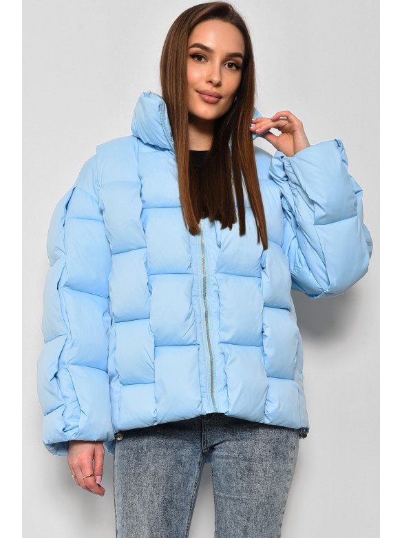 Куртка женская еврозима голубого цвета 8063 174109C