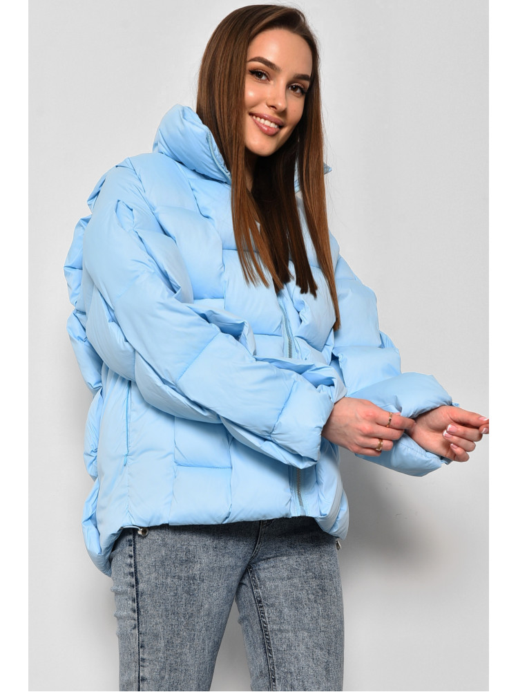 Куртка женская еврозима голубого цвета 8063 174109C