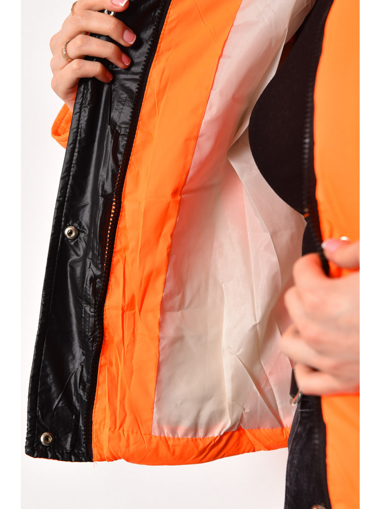 Куртка жіноча демісезонна помаранчевого кольору 1016 174111C