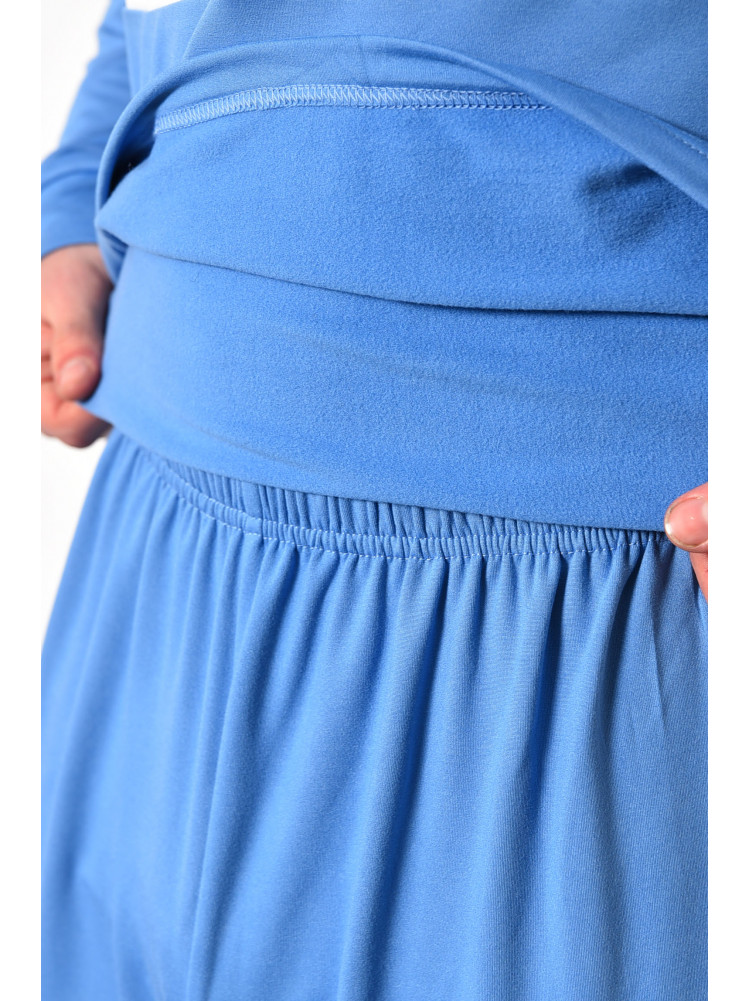 Пижама мужская на флисе полубатальная голубого цвета 5026 174131C