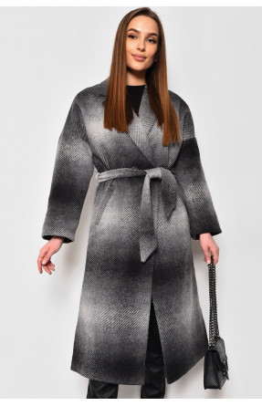 Пальто жіноче демісезонне сірого кольору 5023-5018 174152C
