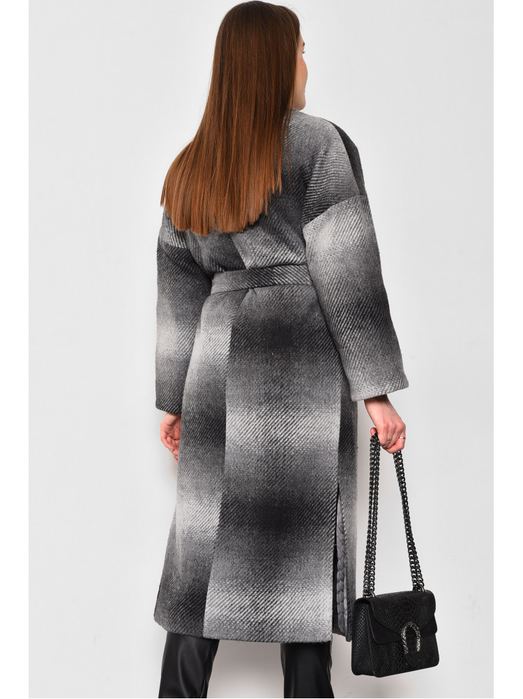 Пальто женское демисезонное серого цвета 5023-5018 174152C