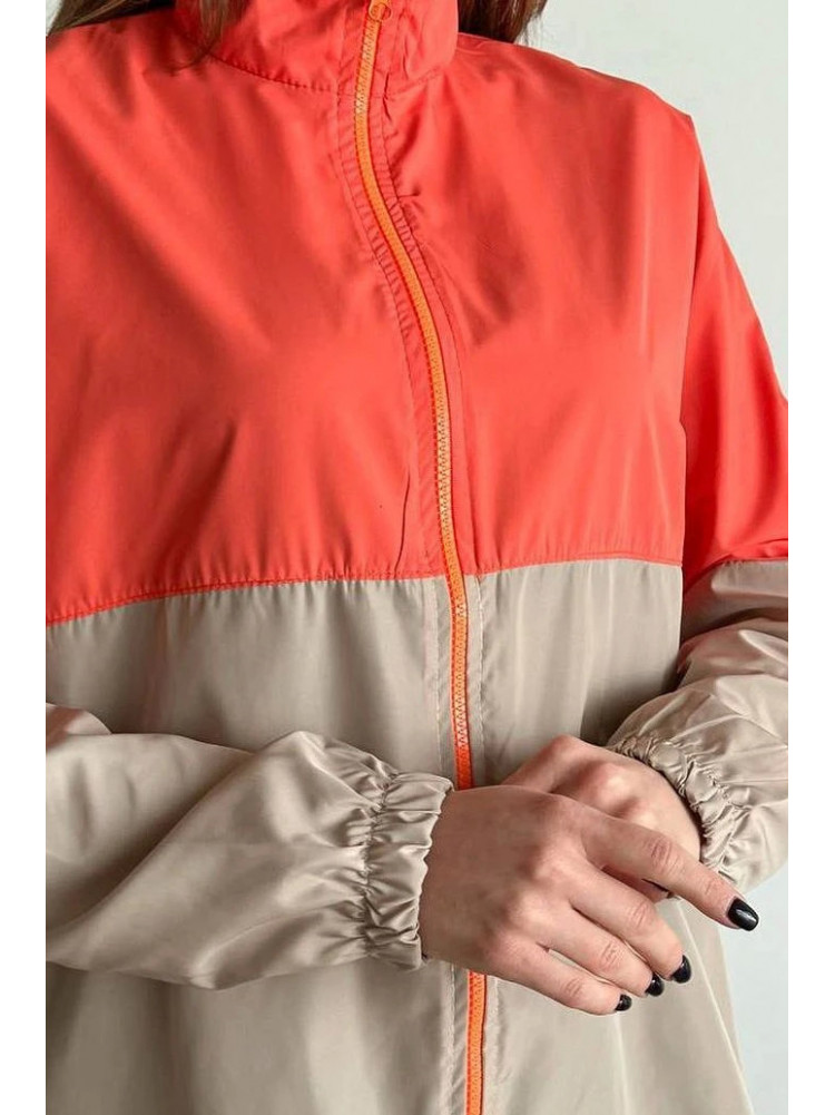Вітровка жіноча оранжевого кольору 646 174196C