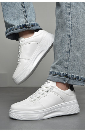 Кросівки жіночі білого кольору на шнурівці 88-96-1 174273C