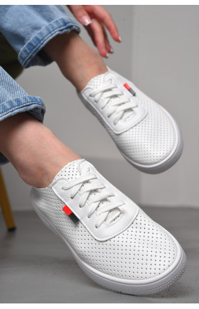 Мокасини жіночі білого кольору на шнурівці 314-22 174290C