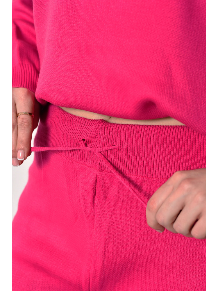 Костюм женский расклешенный розового цвета 004 174394C