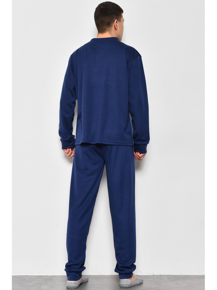 Пижама мужская на флисе полубатальная темно-синего цвета 5023 174420C