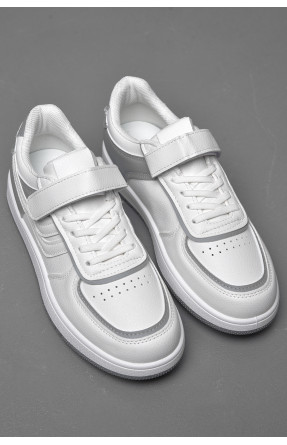 Кросівки дитячі біло-сірого кольору на ліпучках 225-3 174427C