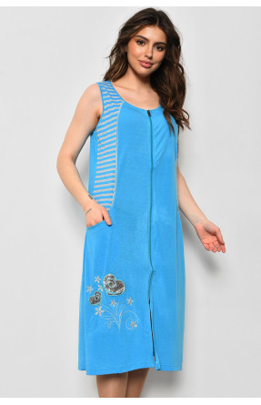 Халат жіночий напівбатальний літній блакитного кольору 174476C