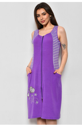 Халат жіночий напівбатальний літній фіолетового кольору 174480C