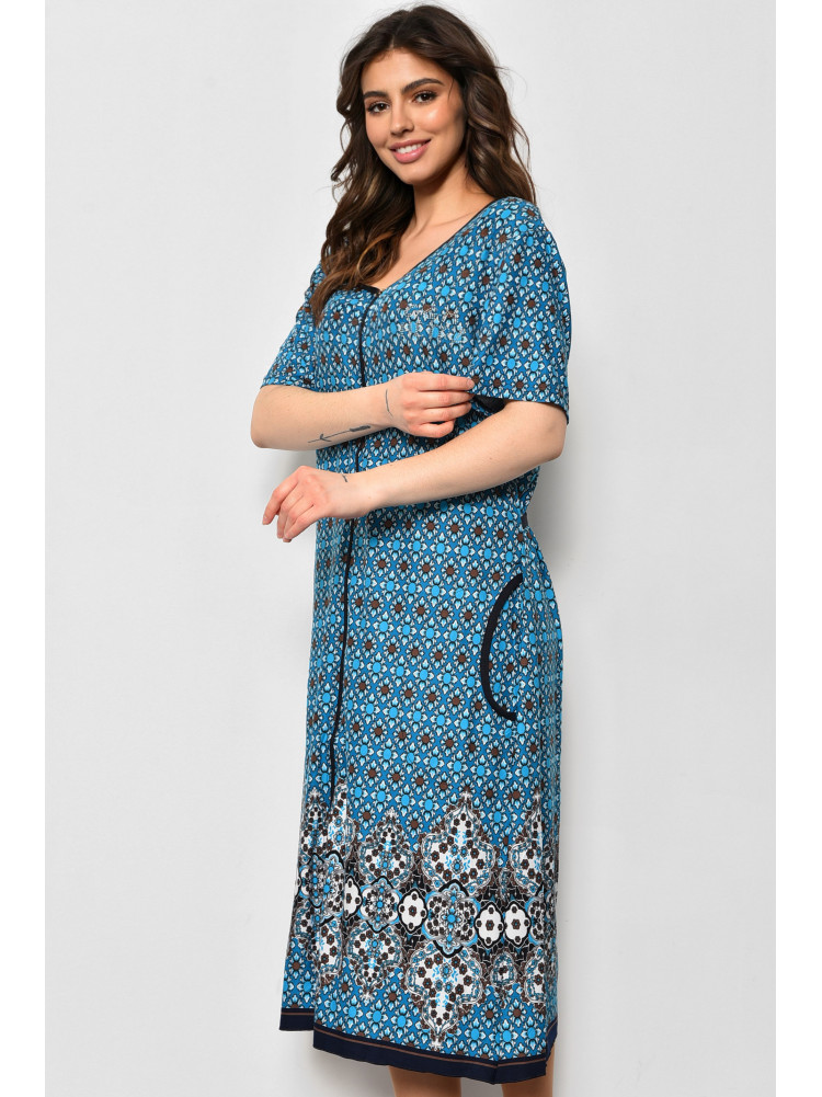 Халат жіночий напівбатальний літній бірюзового кольору 501 174514C