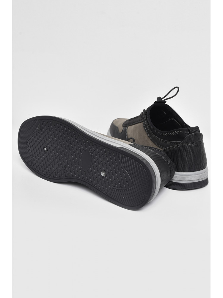 Кросівки чоловічі чорно-сірого кольору на шнурівці 926-1 174545C
