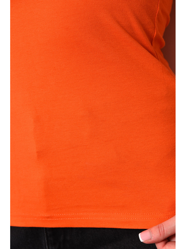 Футболка женская поло оранжевого цвета 174559C