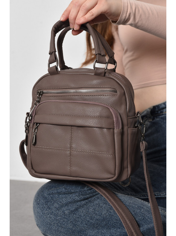 Сумка-рюкзак жіноча кольору мокко Уцінка 966 174636C
