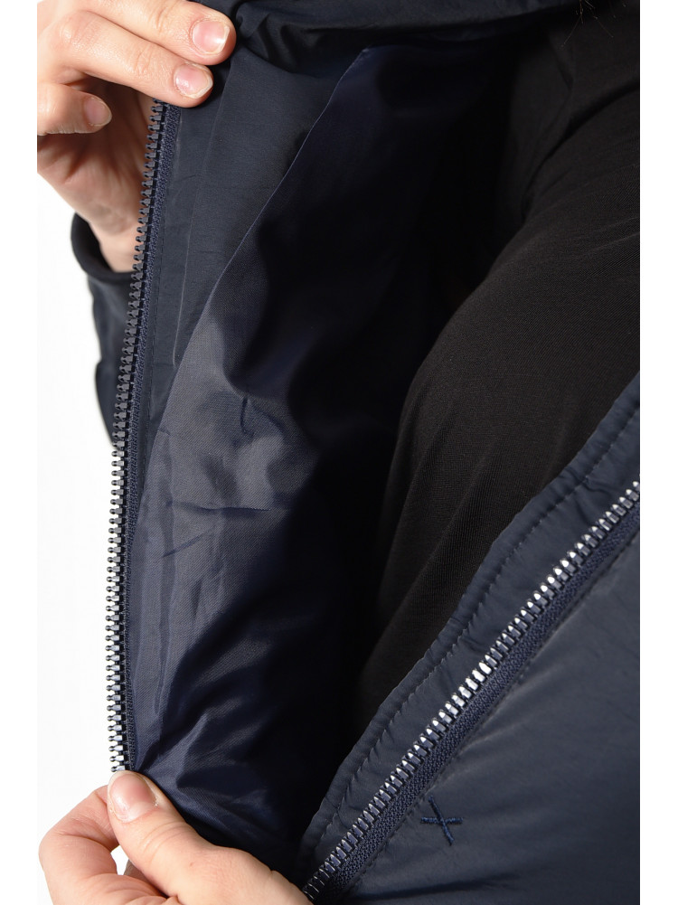 Куртка женская еврозима темно-синего цвета 174729C
