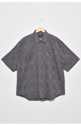 Рубашка мужская батальная серого цвета 174749C