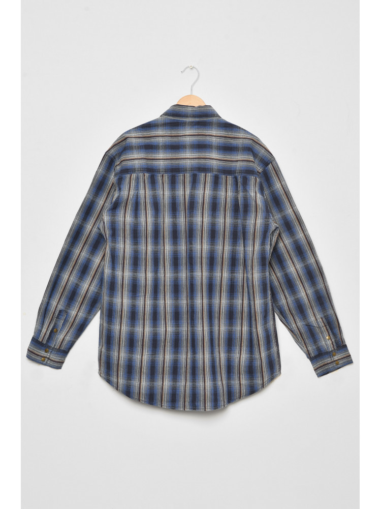 Рубашка мужская батальная синего цвета в полоску 1623 174800C