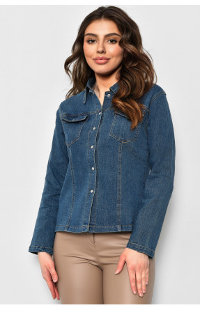 Рубашка женская джинсовая синего цвета 22-2 174959C