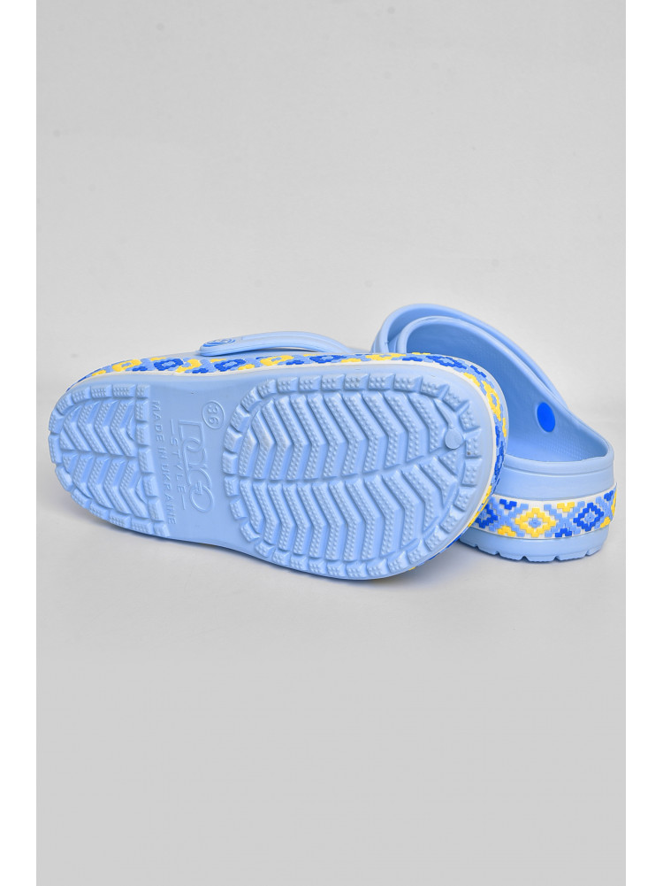 Кроксы женские голубого цвета 174966C