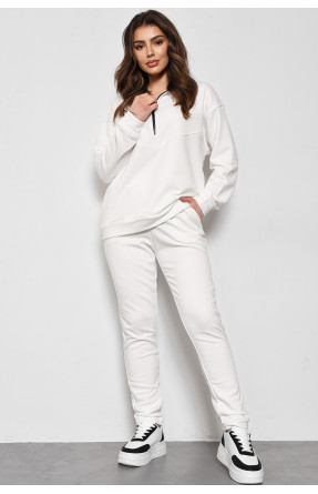 Спортивний костюм жіночий білого кольору 3837 175030C