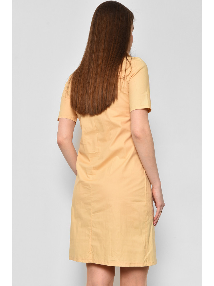Платье женское однотонное желтого цвета 175128C
