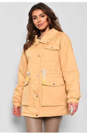 Куртка женская демисезонная горчичного цвета 620-1 175203C