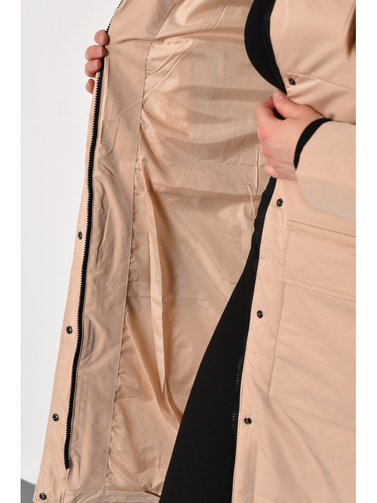 Куртка женская демисезонная бежевого цвета 303 175209C