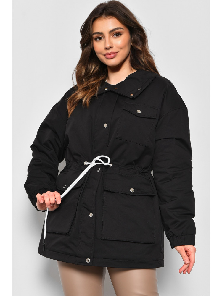 Куртка женская демисезонная черного цвета 620-1 175258C