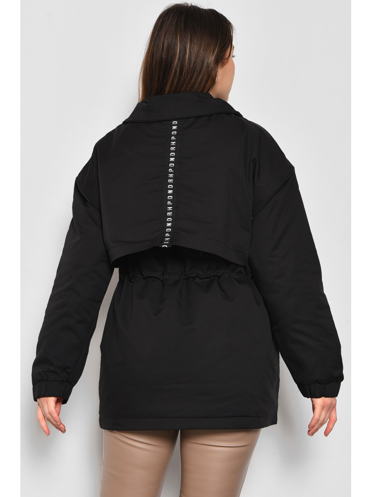 Куртка жіноча демісезонна чорного кольору 620-1 175258C