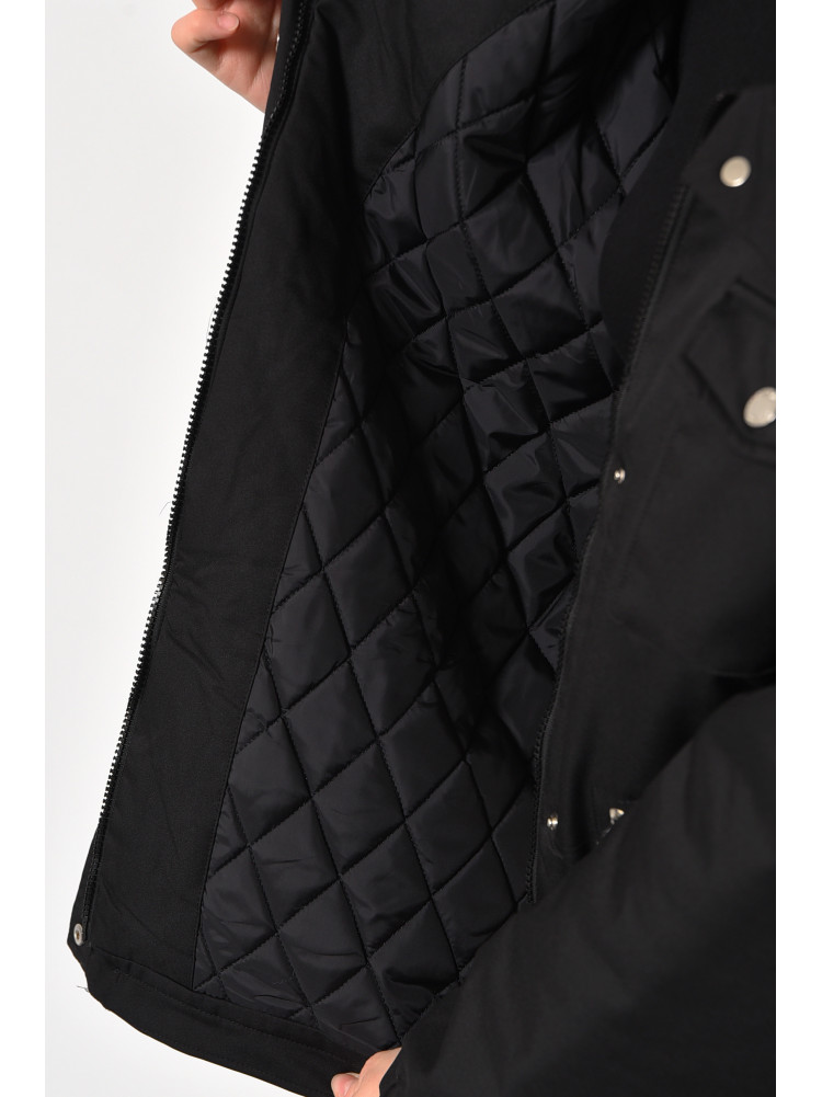Куртка жіноча демісезонна чорного кольору 620-1 175258C
