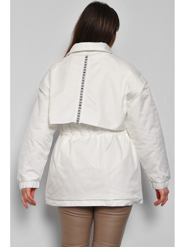 Куртка женская демисезонная белого цвета 620-1 175259C