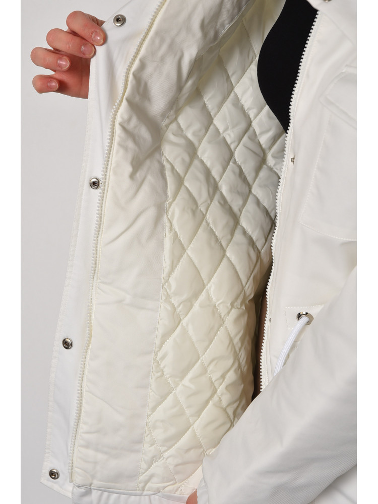 Куртка женская демисезонная белого цвета 620-1 175259C