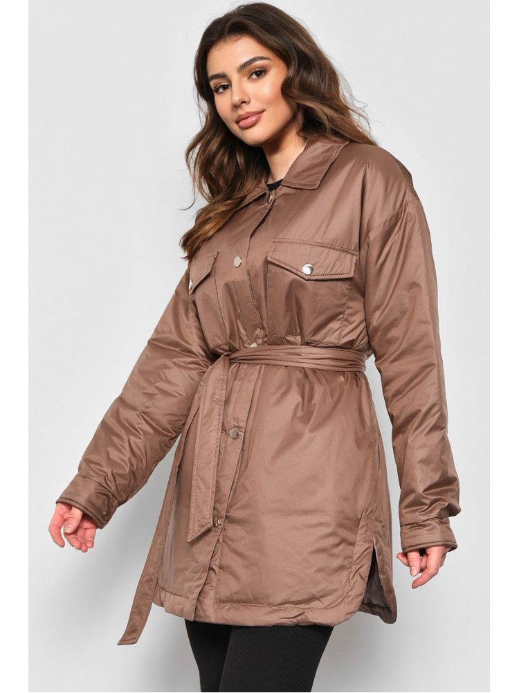 Куртка женская демисезонная коричневого цвета 1308 175270C