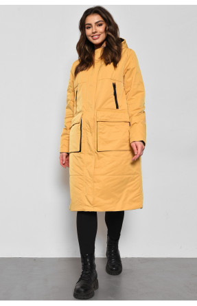 Куртка женская демисезонная желтого  цвета 303 175273C