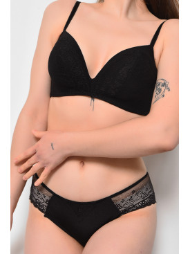 Комплект жіночий чорного кольору чашка С 175426C