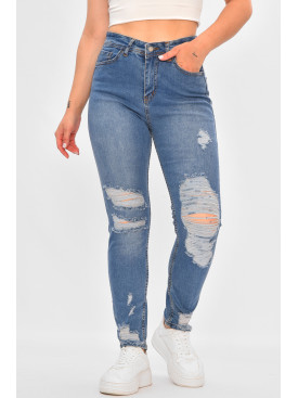 Джинси жіночі звужені синього кольору 1166 175431C